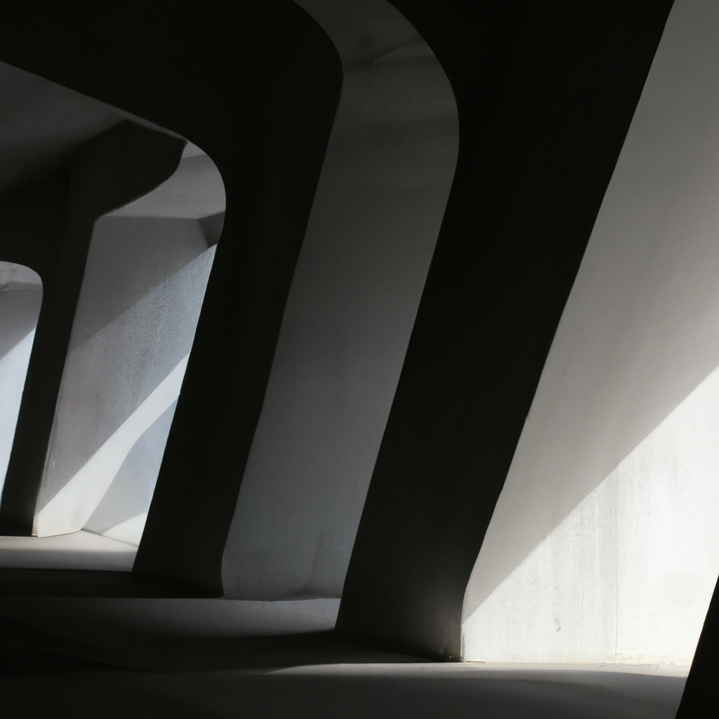 Arquitectura minimal con sombras