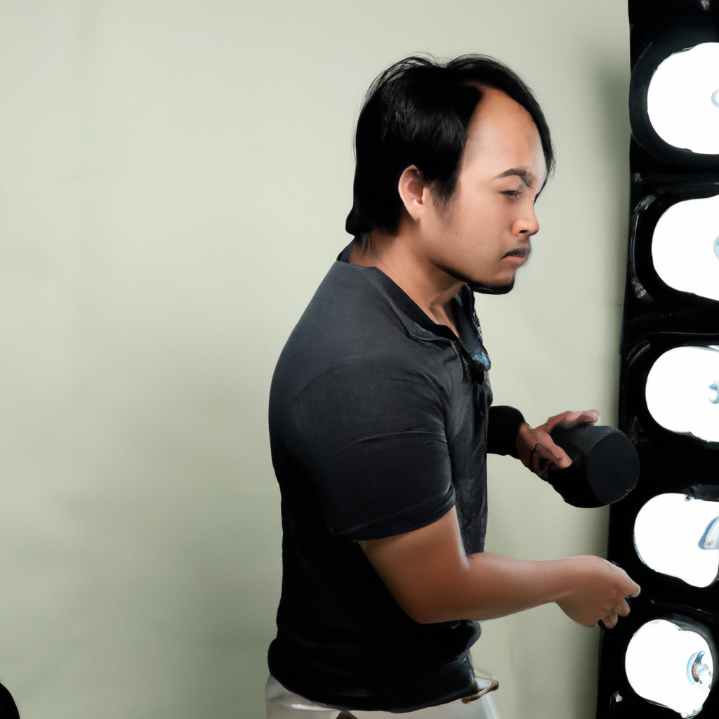 Retrato de técnico de iluminación