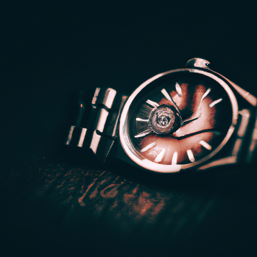 Reloj de acero macro