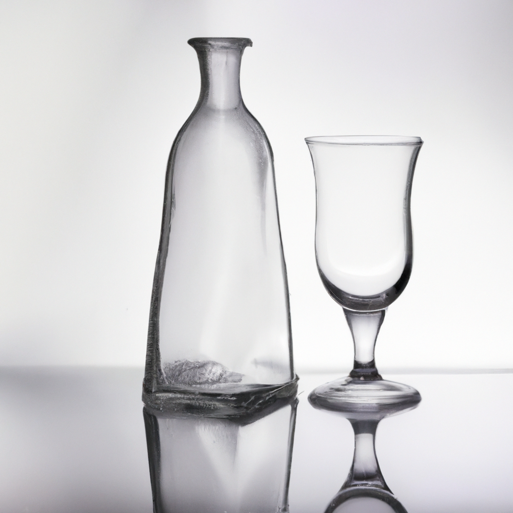 Bodegón con botellas y caústicas